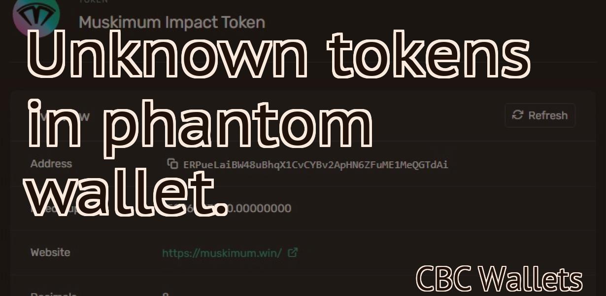 Unknown tokens in phantom wallet.