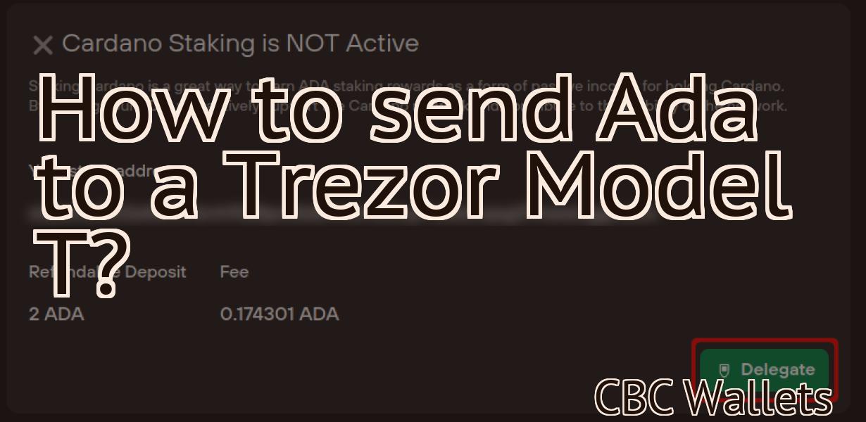How to send Ada to a Trezor Model T?