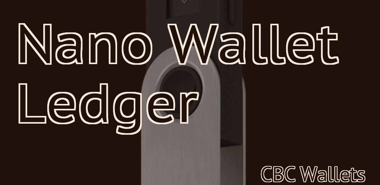 Nano Wallet Ledger