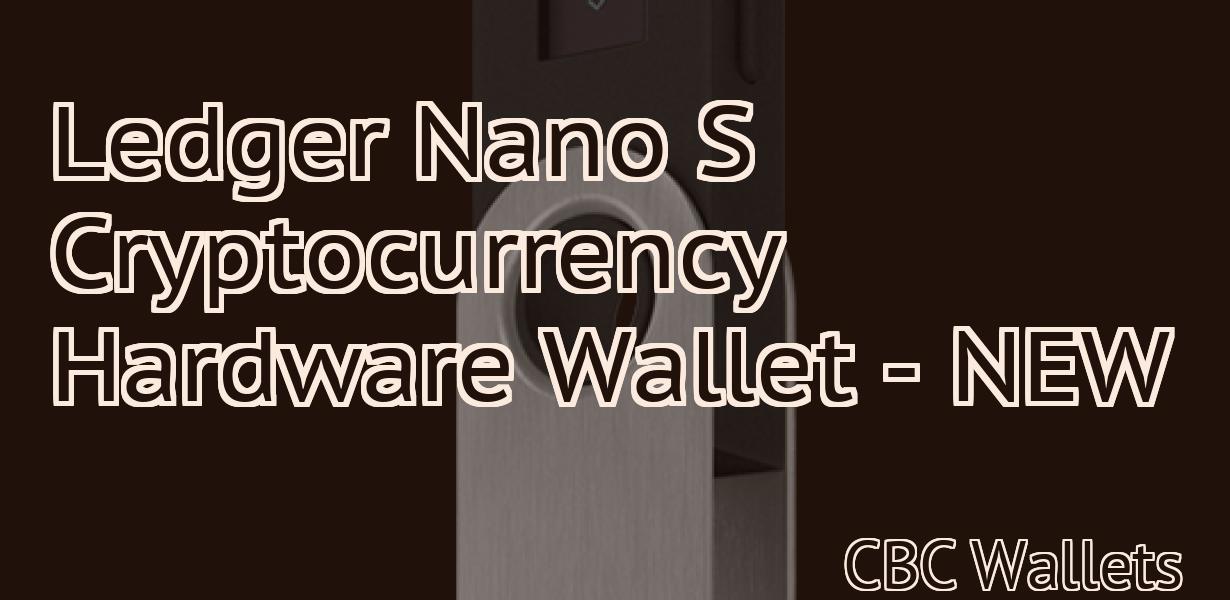 Ledger Nano S Cryptocurrency Hardware Wallet - NEW