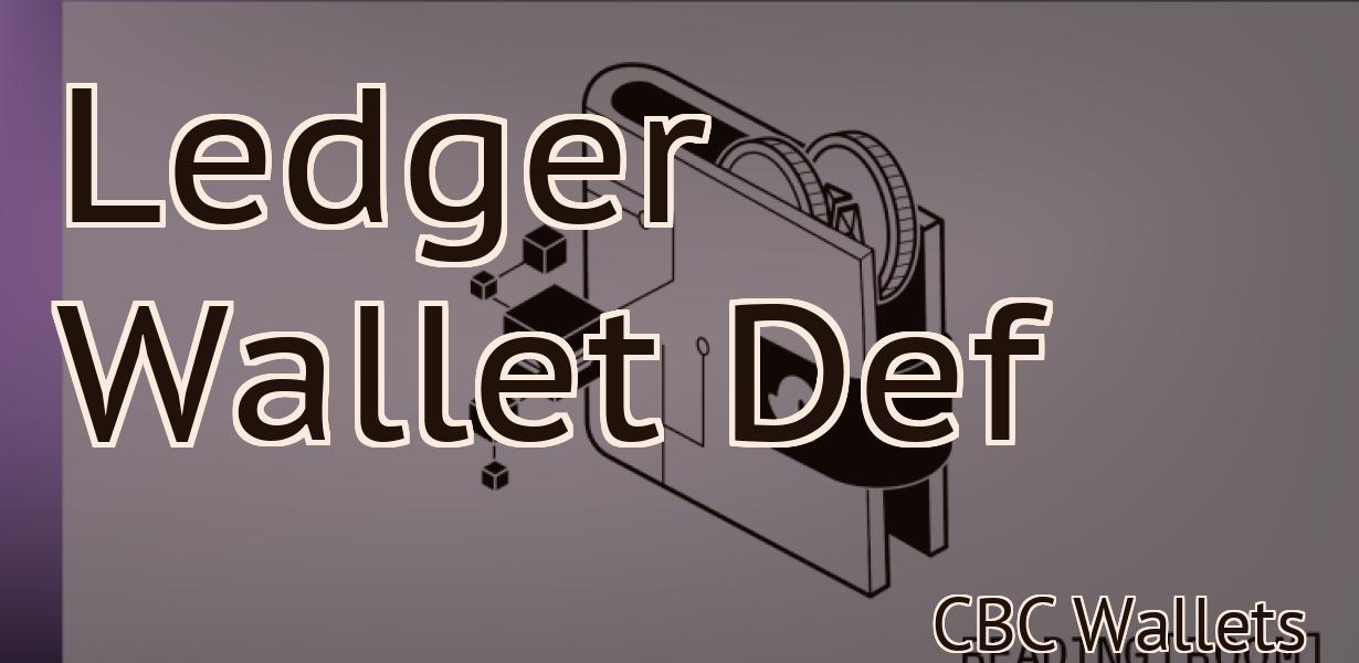 Ledger Wallet Def