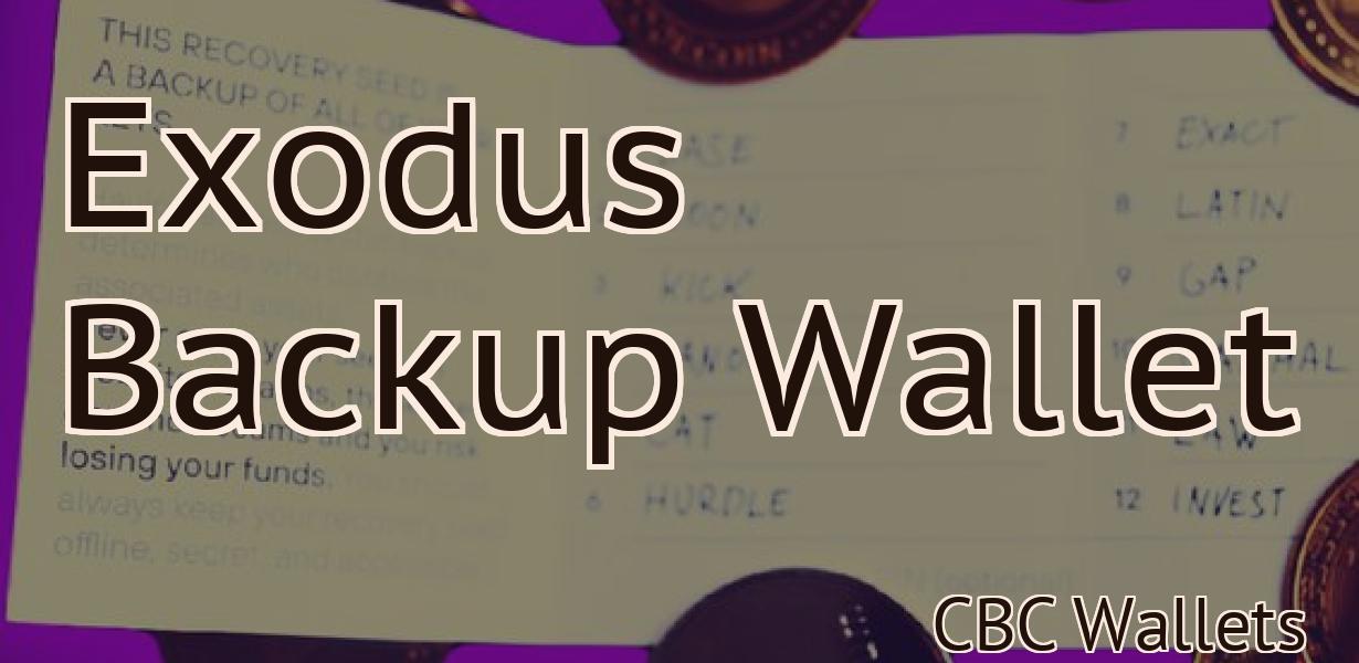 Exodus Backup Wallet