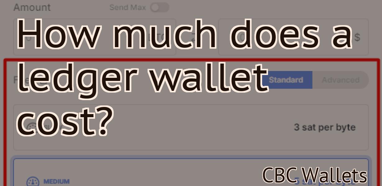 How much does a ledger wallet cost?