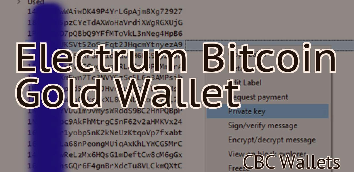 Electrum Bitcoin Gold Wallet
