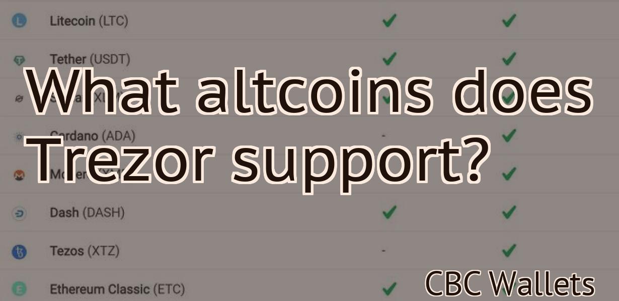 What altcoins does Trezor support?