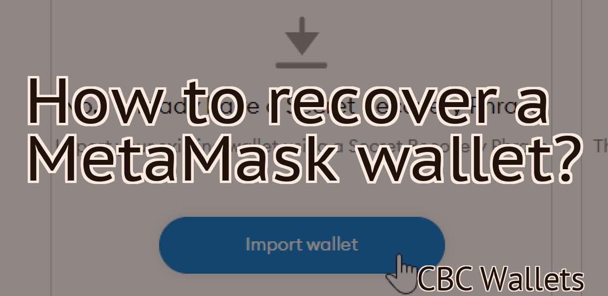 How to recover a MetaMask wallet?