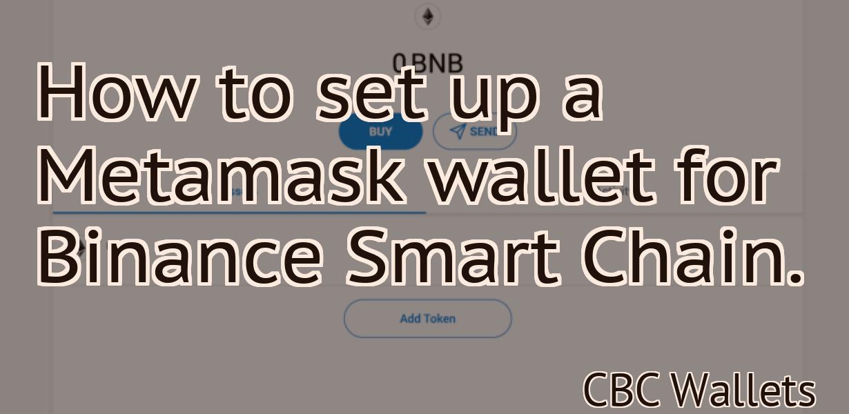 How to set up a Metamask wallet for Binance Smart Chain.