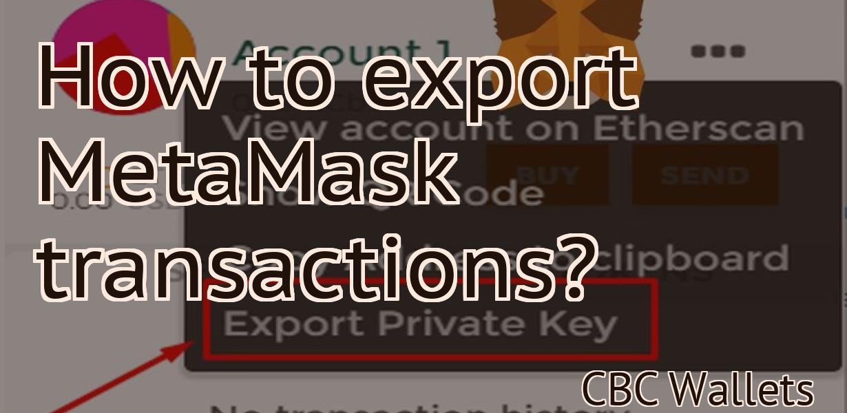 How to export MetaMask transactions?