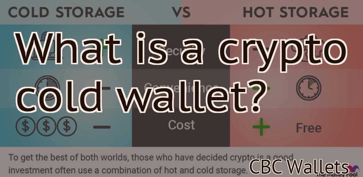 What is a crypto cold wallet?