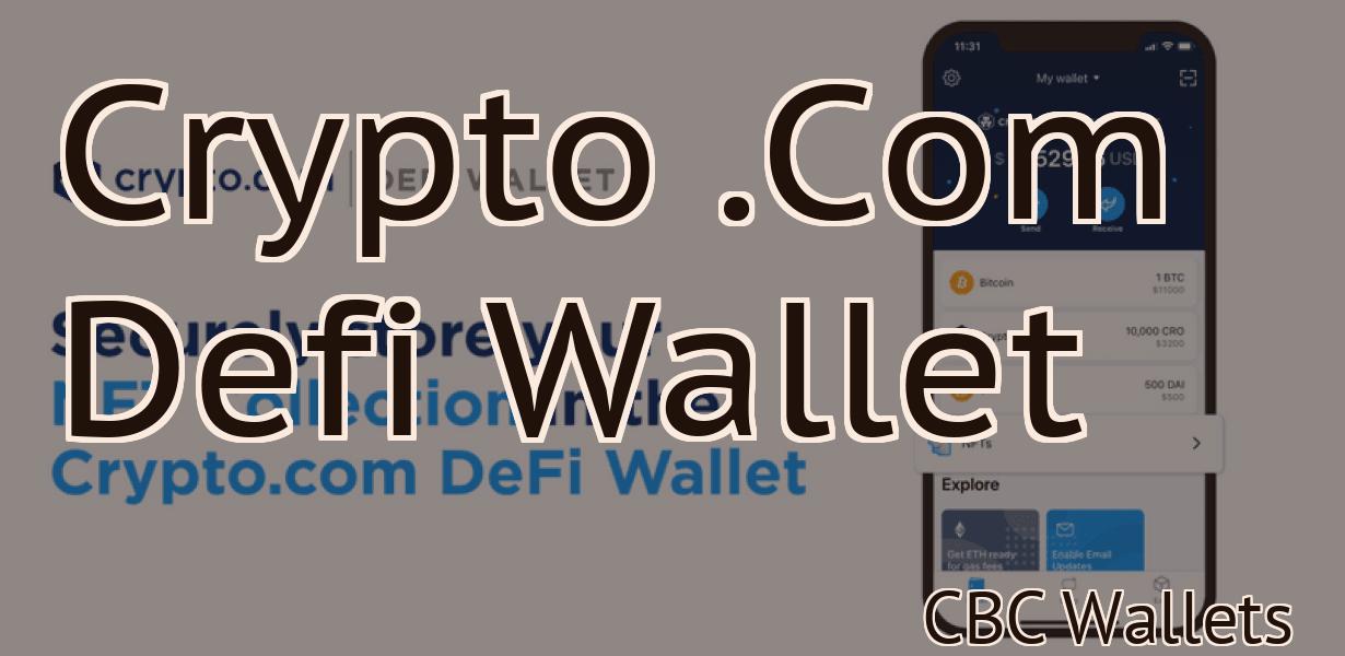 Crypto .Com Defi Wallet