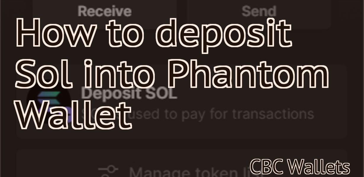How to deposit Sol into Phantom Wallet
