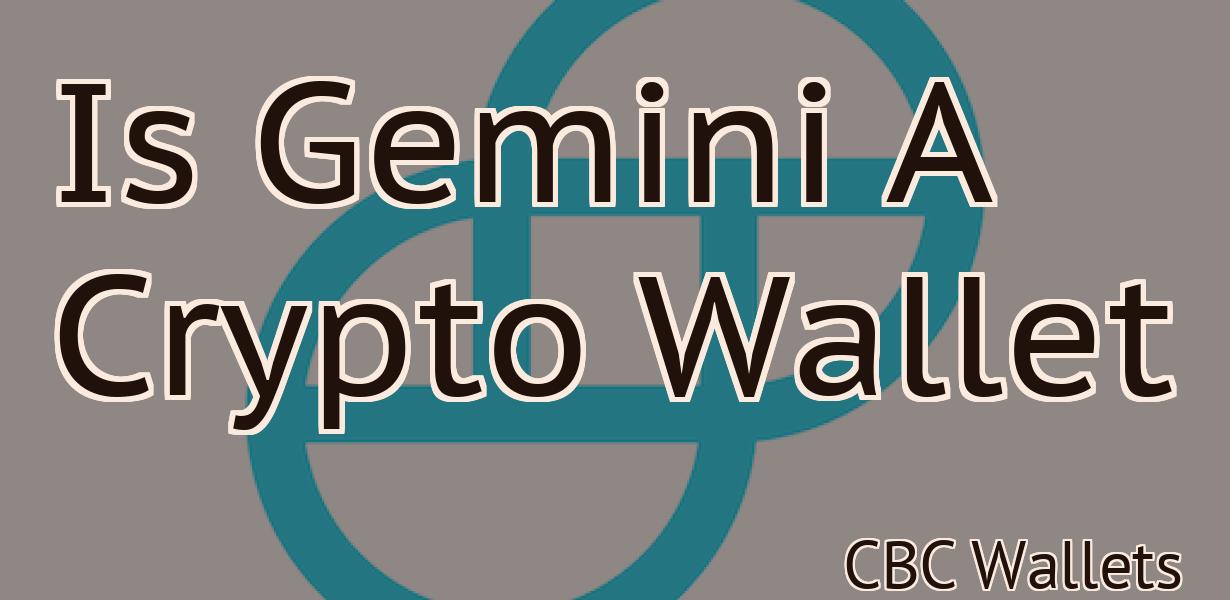 Is Gemini A Crypto Wallet