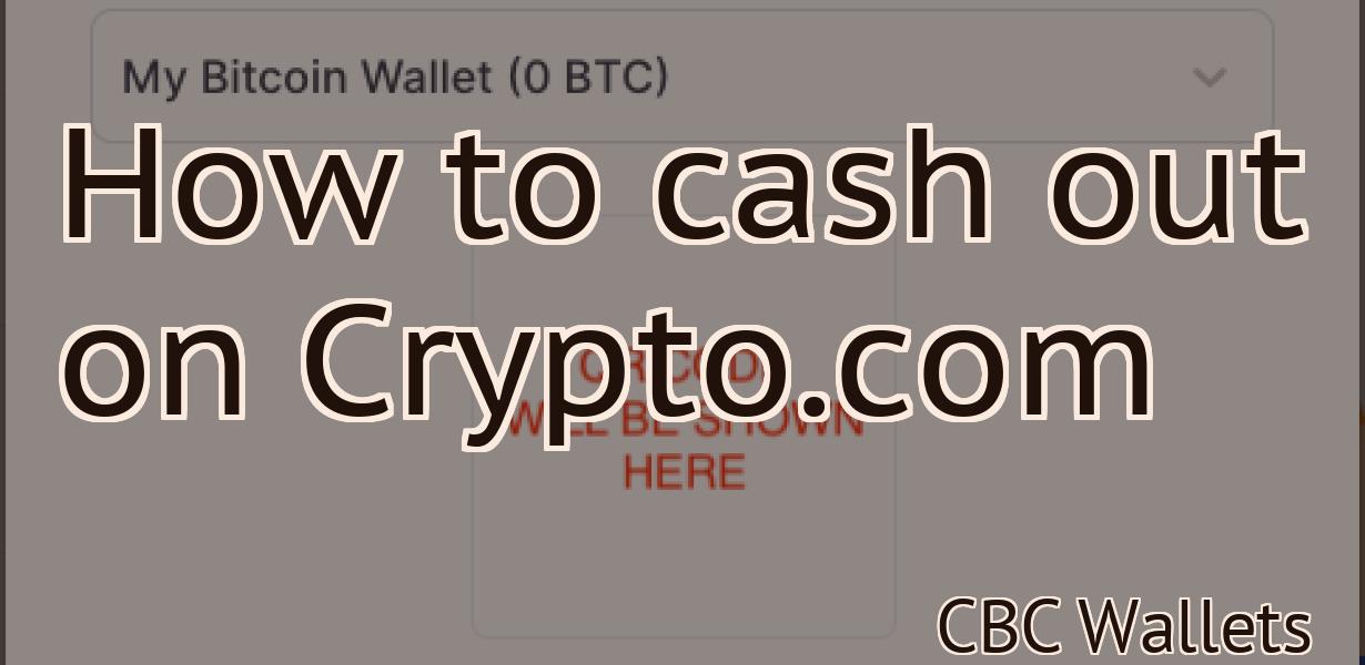 How to cash out on Crypto.com