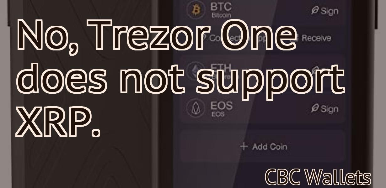 No, Trezor One does not support XRP.
