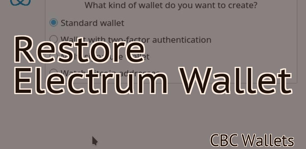 Restore Electrum Wallet
