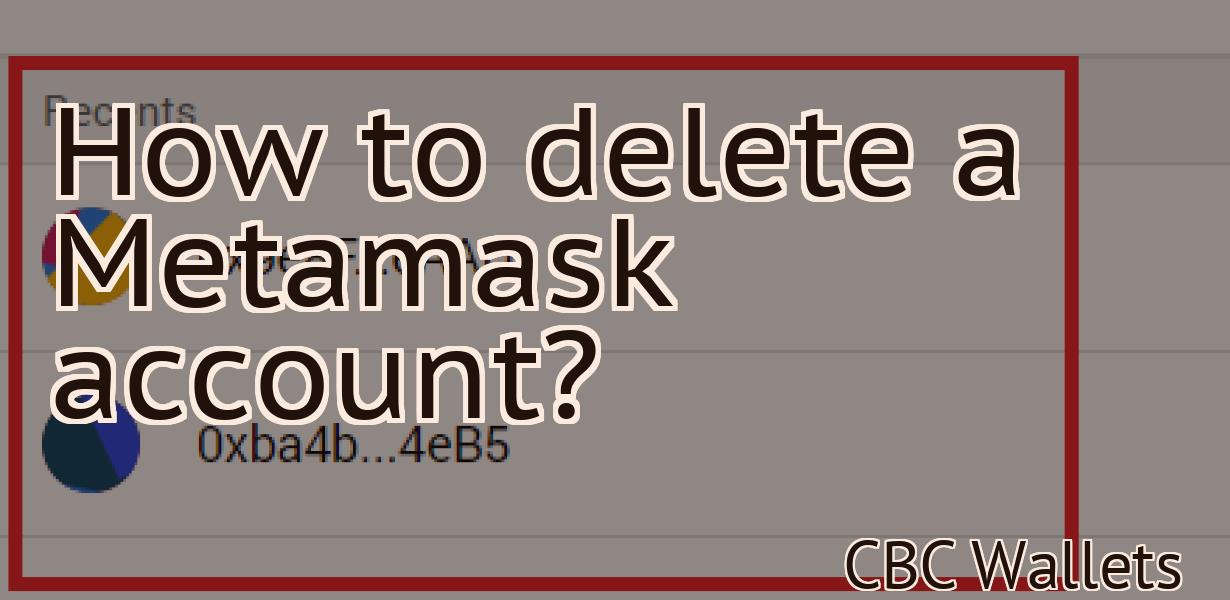 How to delete a Metamask account?
