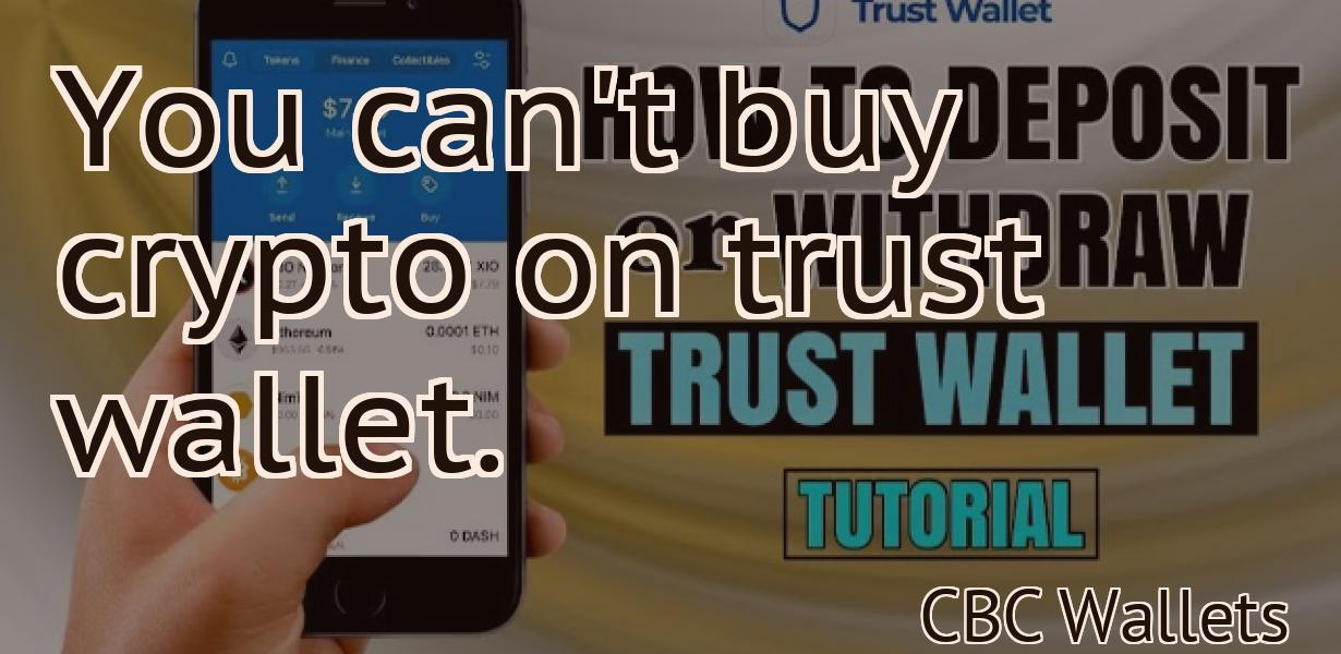 You can't buy crypto on trust wallet.