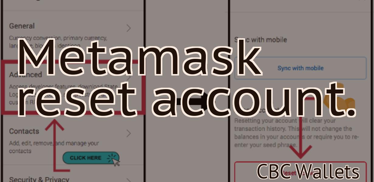 Metamask reset account.