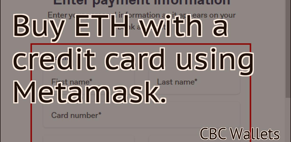Buy ETH with a credit card using Metamask.
