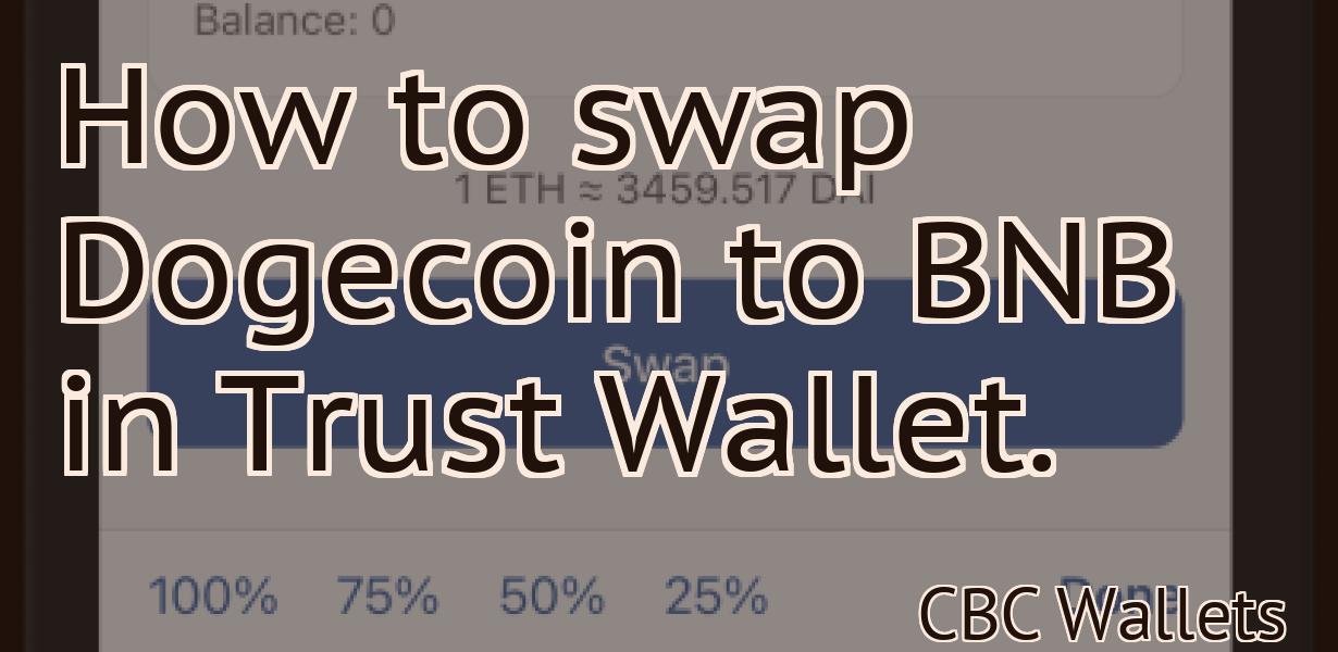 How to swap Dogecoin to BNB in Trust Wallet.