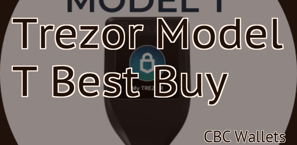 Trezor Model T Best Buy