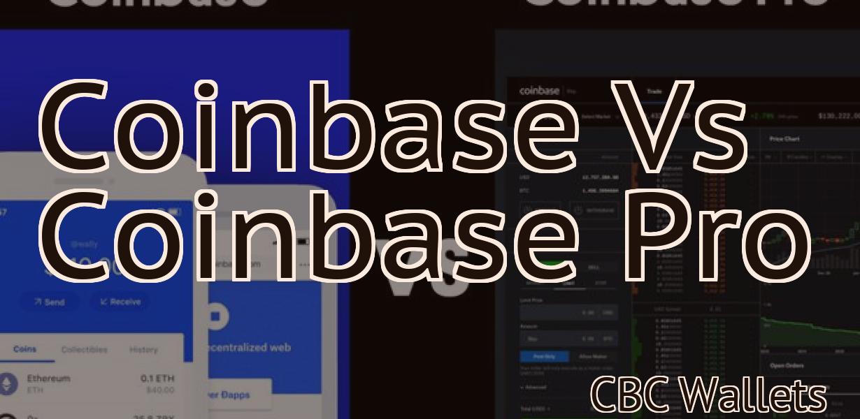 Coinbase Vs Coinbase Pro