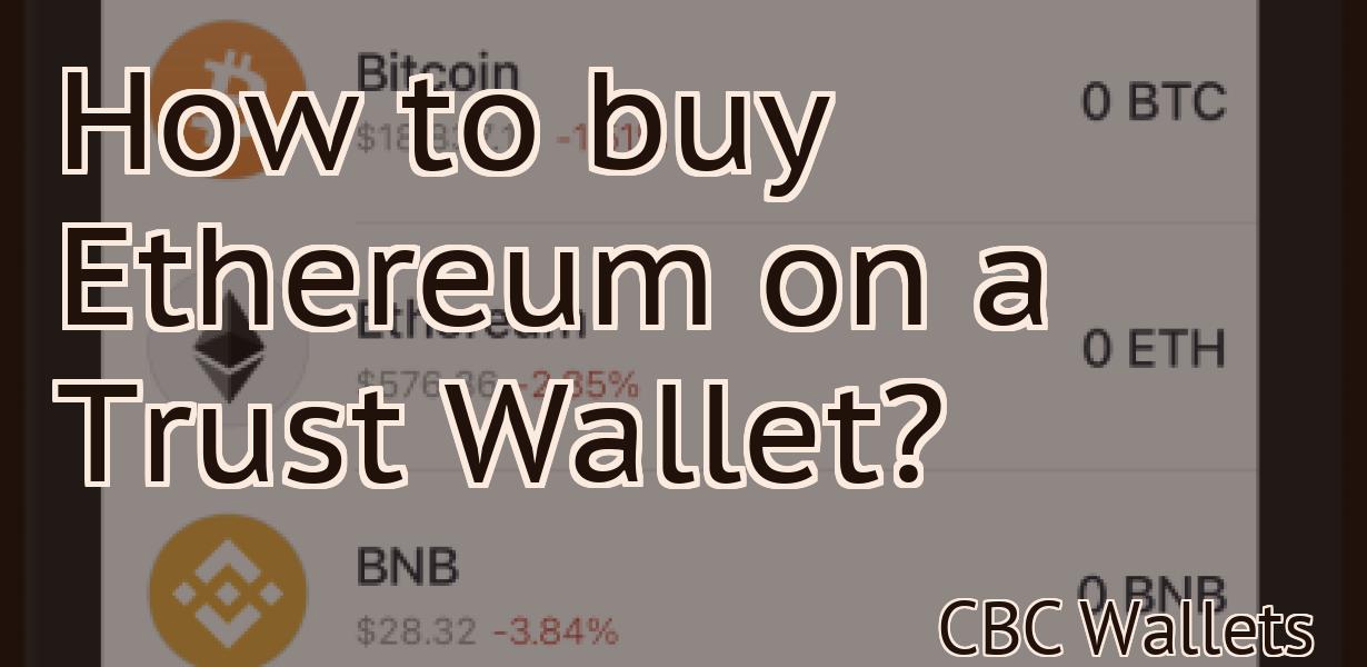 How to buy Ethereum on a Trust Wallet?