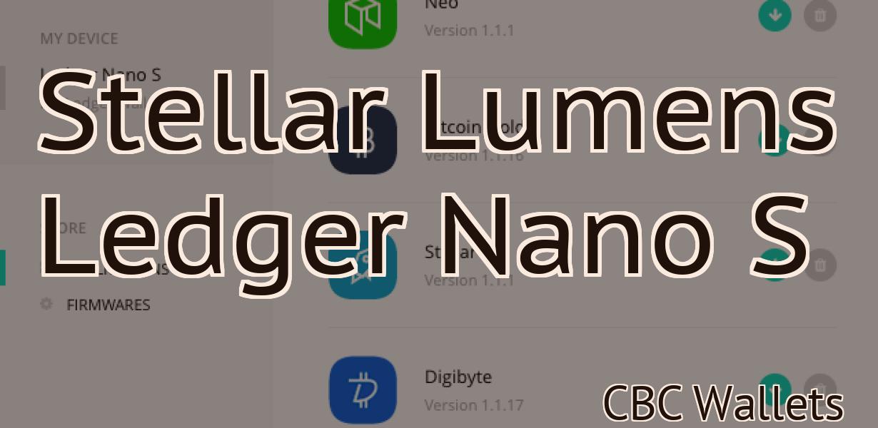 Stellar Lumens Ledger Nano S
