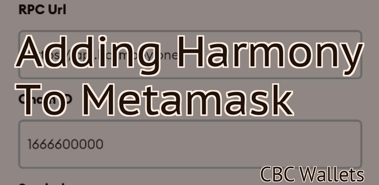 Adding Harmony To Metamask