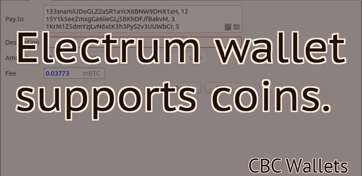 Electrum wallet supports coins.