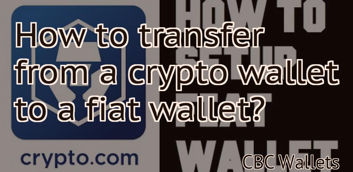How to transfer from a crypto wallet to a fiat wallet?