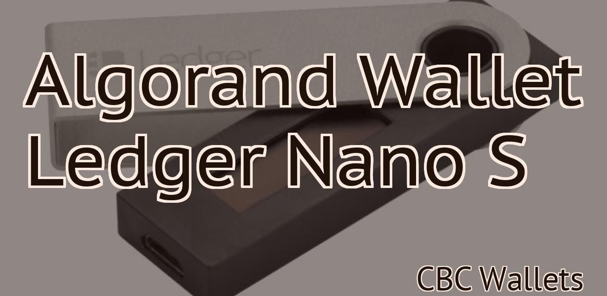Algorand Wallet Ledger Nano S