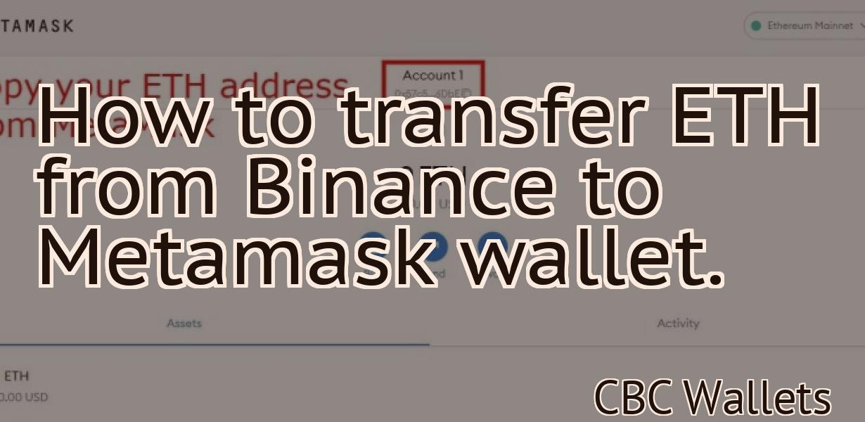 How to transfer ETH from Binance to Metamask wallet.