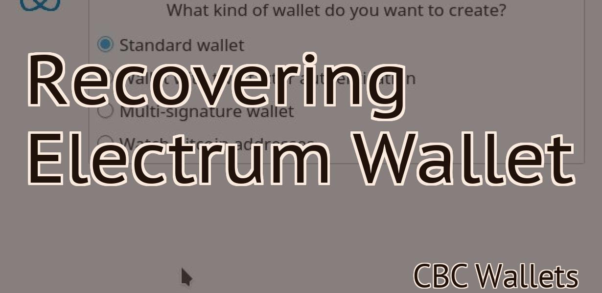 Recovering Electrum Wallet
