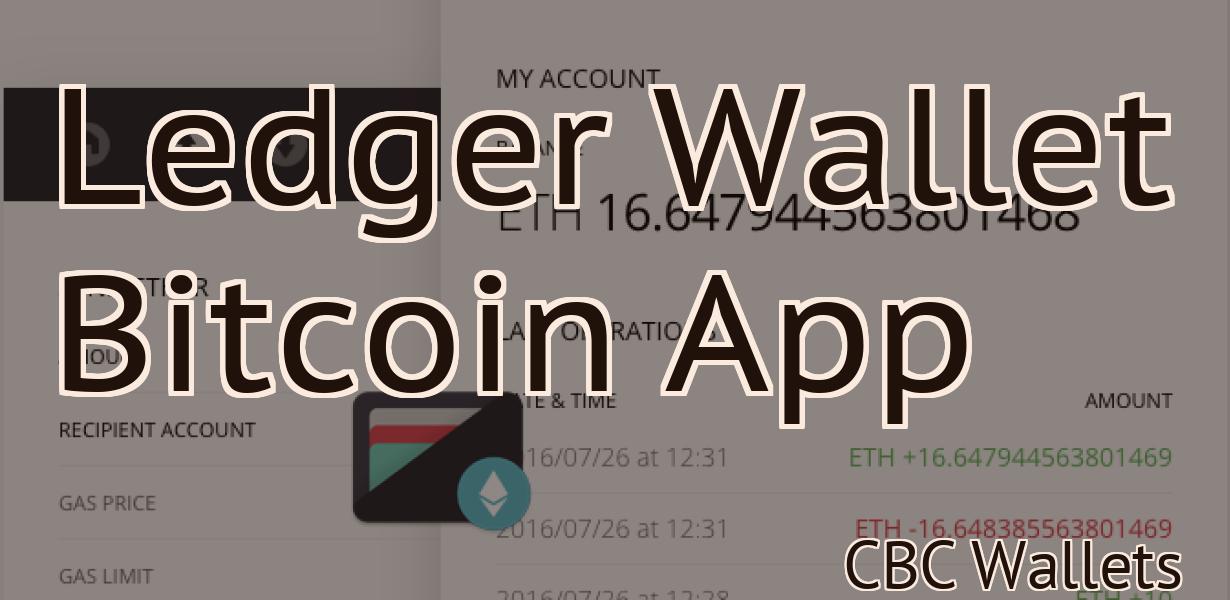 Ledger Wallet Bitcoin App