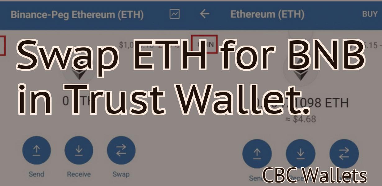 Swap ETH for BNB in Trust Wallet.