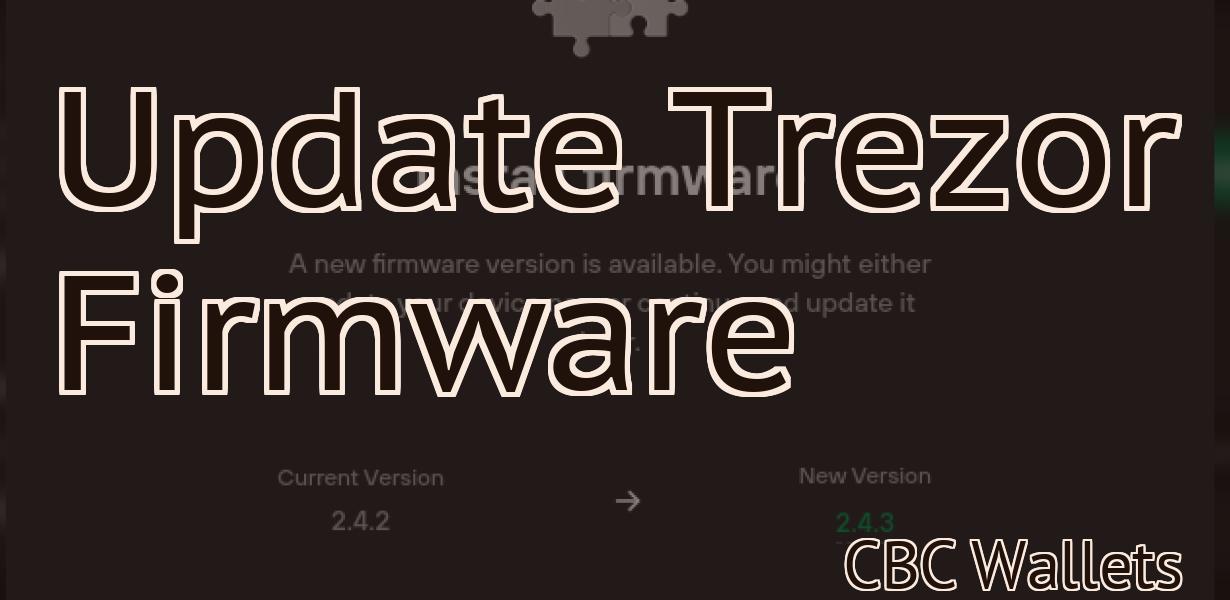 Update Trezor Firmware