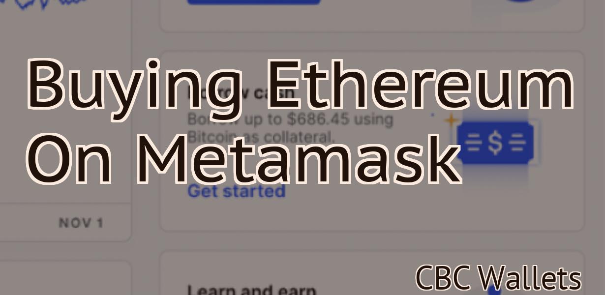 Buying Ethereum On Metamask