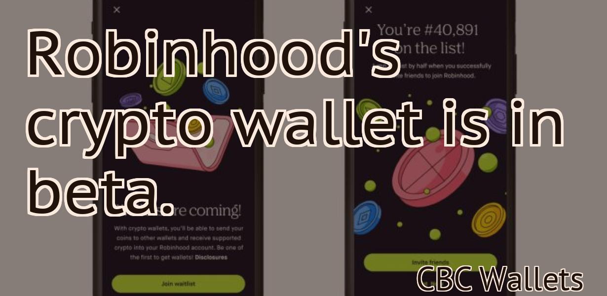 Robinhood's crypto wallet is in beta.
