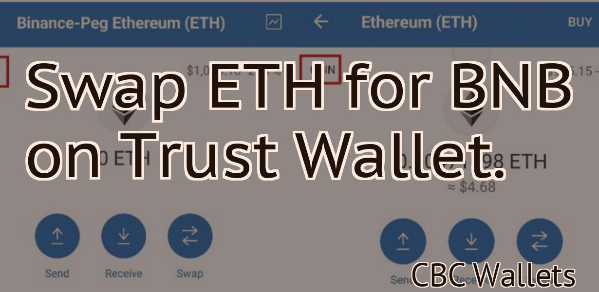 Swap ETH for BNB on Trust Wallet.
