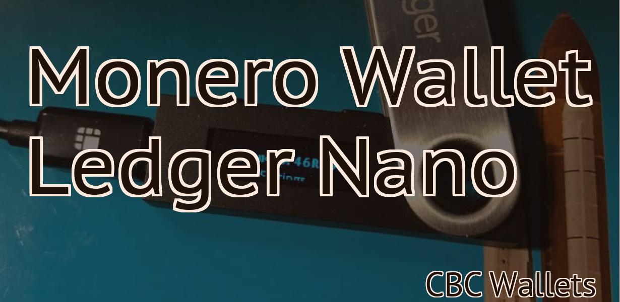 Monero Wallet Ledger Nano