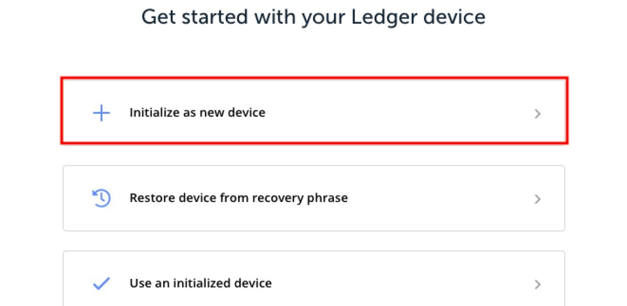 Using Your Ledger Wallet
The f