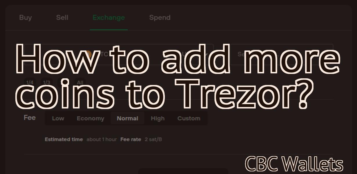 How to add more coins to Trezor?