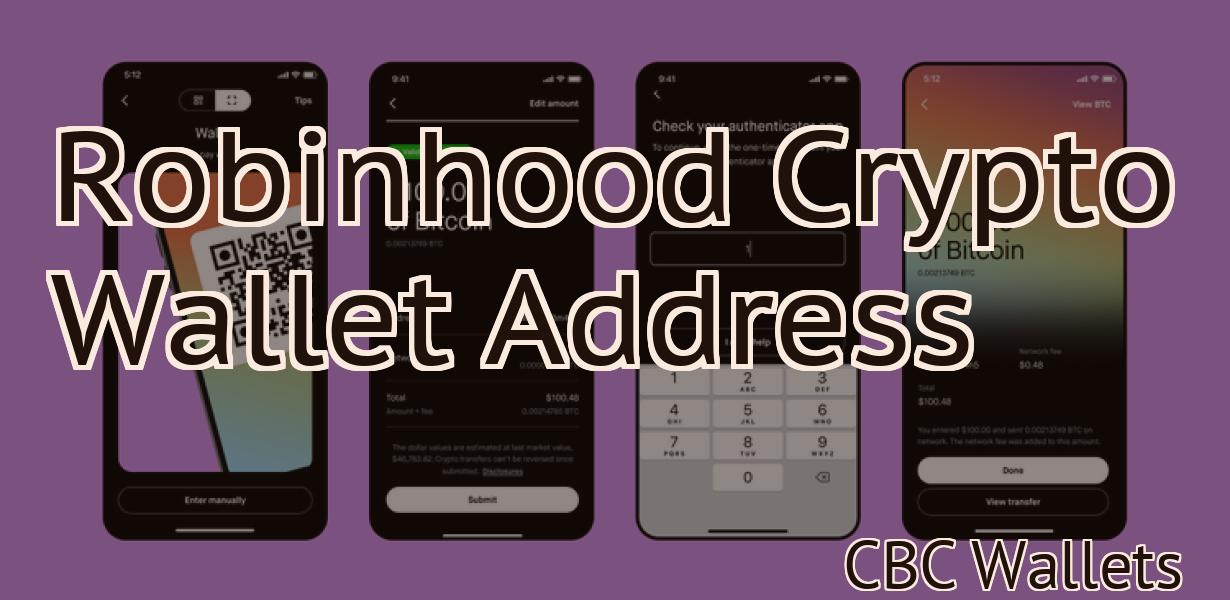 Robinhood Crypto Wallet Address