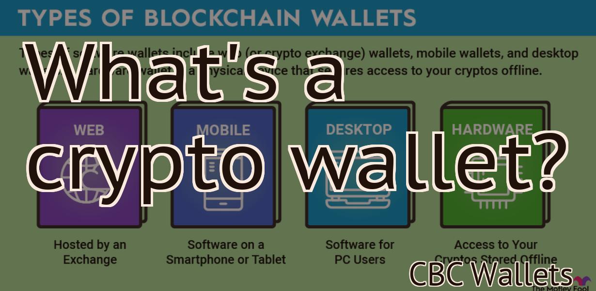 What's a crypto wallet?