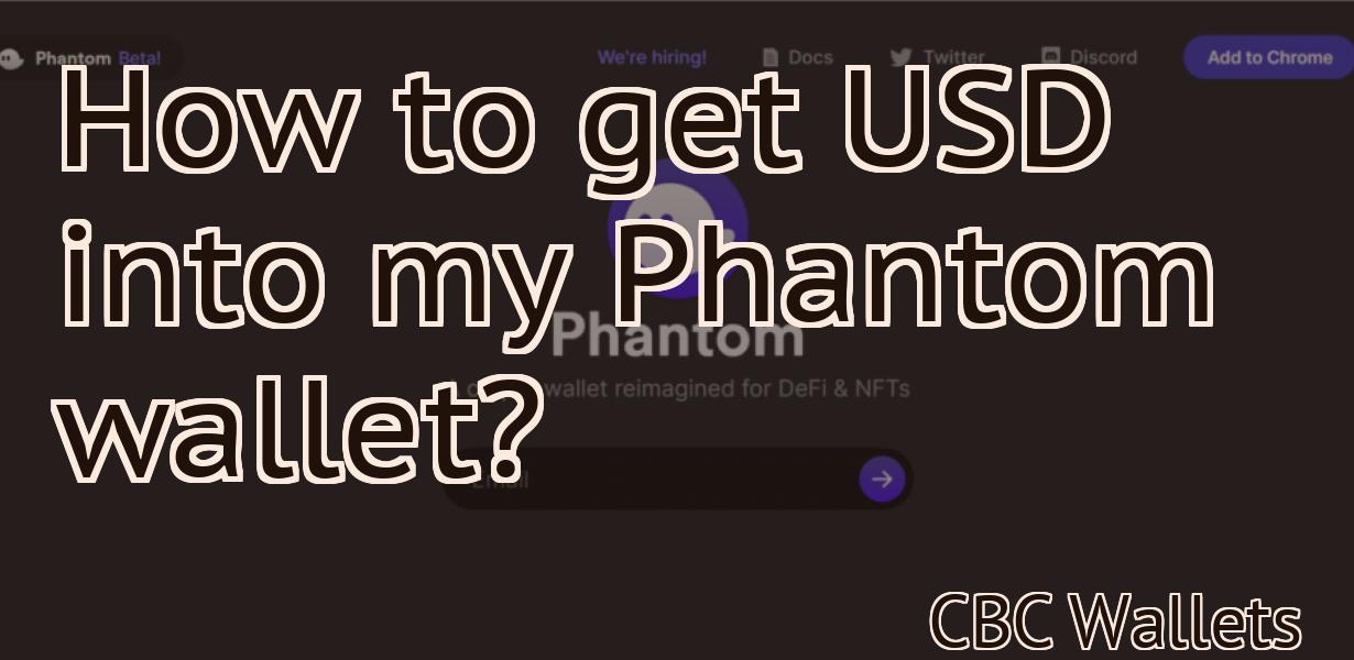 How to get USD into my Phantom wallet?