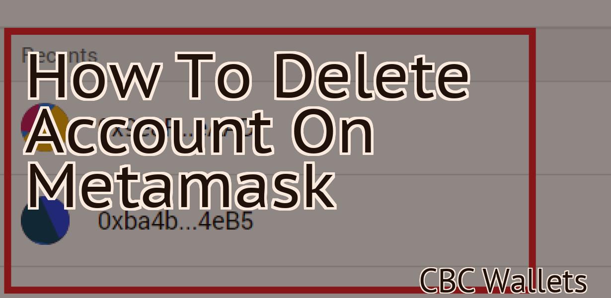 How To Delete Account On Metamask