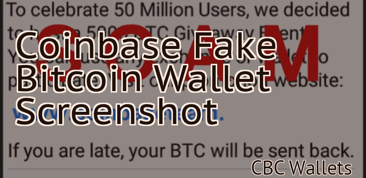 Coinbase Fake Bitcoin Wallet Screenshot