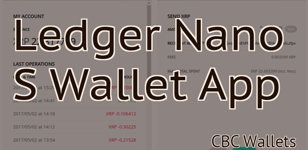 Ledger Nano S Wallet App