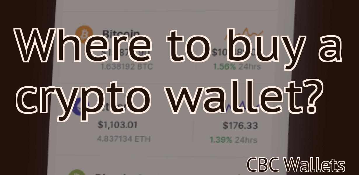 Where to buy a crypto wallet?